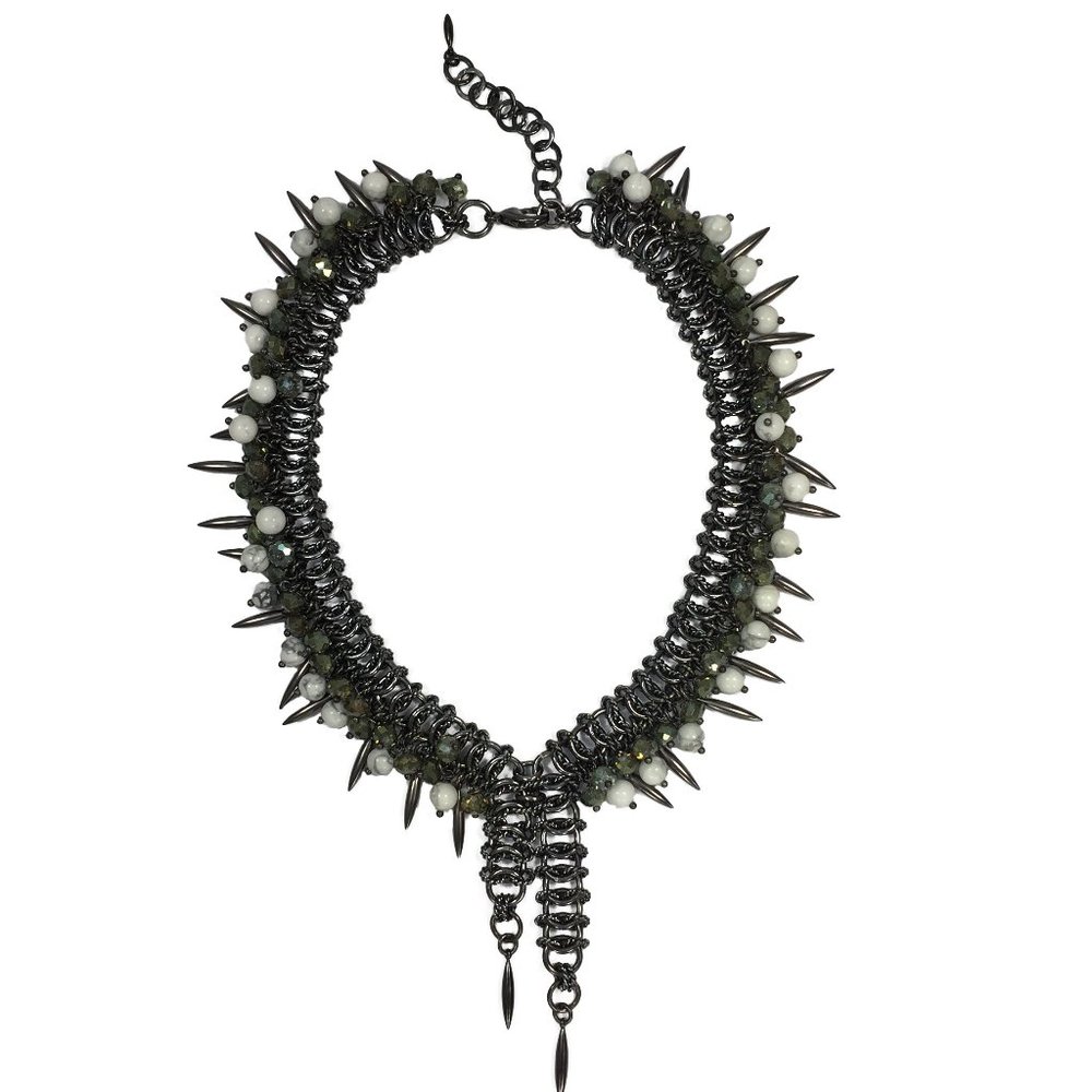 Gunmetal & Marble Amanda Collar